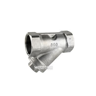 Фільтр сітчастий муфтовий нержавіючий AISI 304 DN 32 (1 1/4")