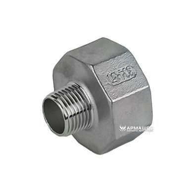 Перехідник різьбовий нержавіючий AISI 304 DN 32врx15зр (1 1/4"x1/2")