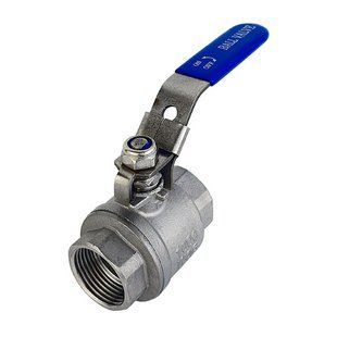 Stainless steel two-part ball valve female-female threaded DN 15 (1/2")