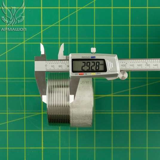 ➤ Різьба коротка нержавіюча сталь AISI 304 DN 65 (2 1/2