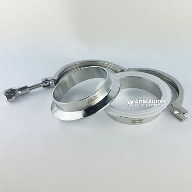 Кламповое соединение в сборе DIN AISI 304 DN 80 (85x2,0)