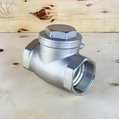 Клапан зворотний муфтовий поворотний нержавіючий Armaval DN 50 (2")
