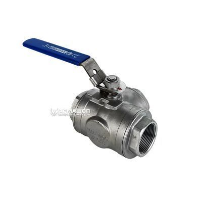Кран трехходовой T-образный нержавеющий Armaval DN 40 (1 1/2")