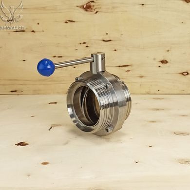 Shutter disc stainless steel thread/thread DN 80