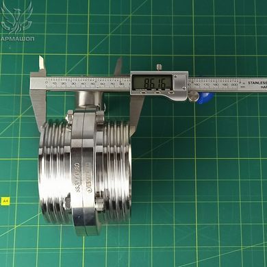 Shutter disc stainless steel thread/thread DN 80