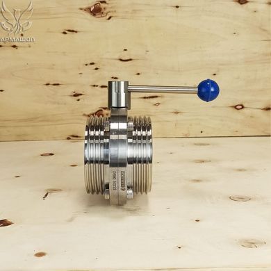 Shutter disc stainless steel thread/thread DN 80