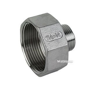 Перехідник різьбовий нержавіючий AISI 304 DN 40врx20зр (1 1/2"x3/4")