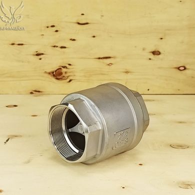 Клапан обратный муфтовый нержавеющий AISI 304 DN 65 (2 1/2")