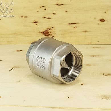 Клапан обратный муфтовый нержавеющий AISI 304 DN 65 (2 1/2")