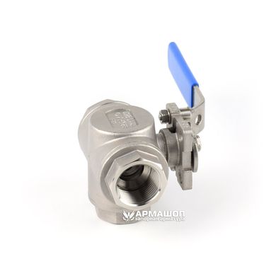 Valve ball three-way T-shaped stainless Genebre 2041 DN 25/20
