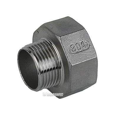 Перехідник різьбовий нержавіючий AISI 304 DN 40врx25зр (1 1/2"x1")