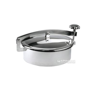 Round stainless steel AISI 304 manhole for tanks DN 300