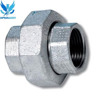 Coupling american cast iron galvanized with internal thread DN 15