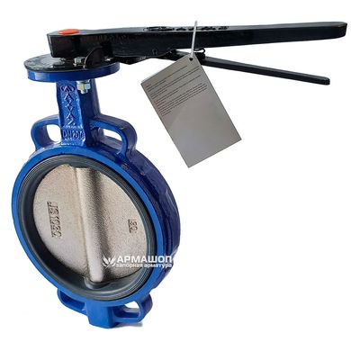 Butterfly valve Ayvaz KV-7 with cast iron disk DN 350 with reducer