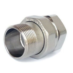 Nickel plated union straight with internal-external thread Comisa DN 15 (1/2")